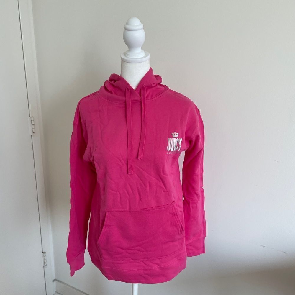 NWT Juicy Couture Hoodie Pink 100% cotton Women Size XS (MSRP$55)